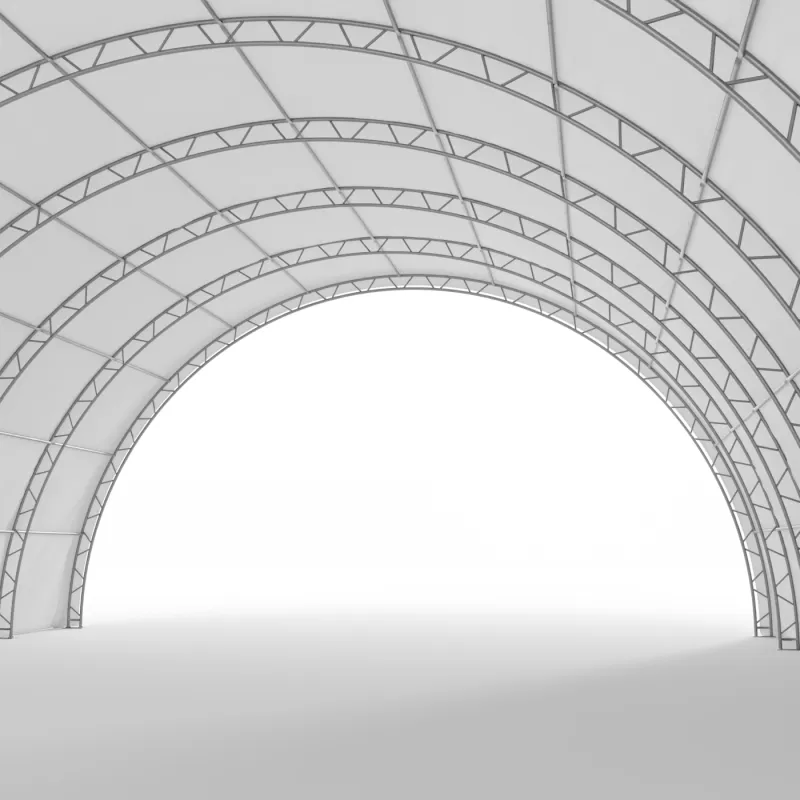 Hala namiotowa tunelowa 15,25x36,6m PVC 750g/m²