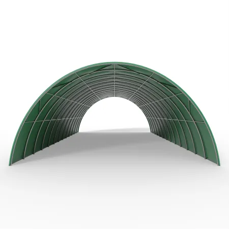 Hala namiotowa tunelowa 12,2x30m PVC 750g/m² w wersji zielonej