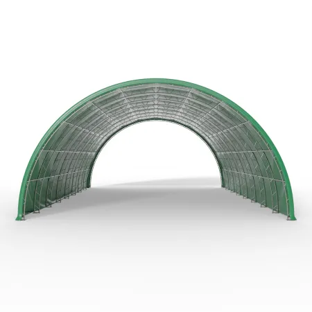 Hala namiotowa tunelowa 15,25x24,4m PVC 900g/m² w wersji zielonej