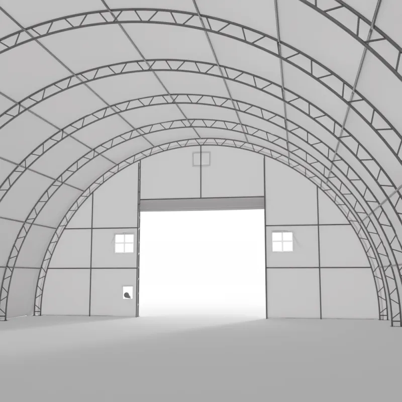 Hala namiotowa łukowa 15,25x30,5m PVC 750g/m2