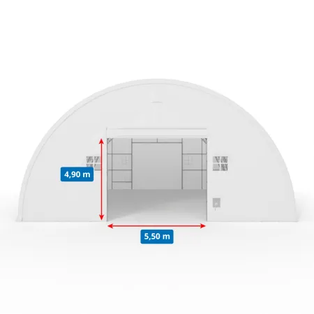 Hala namiotowa łukowa 15,25x30,5m PVC 750g/m2