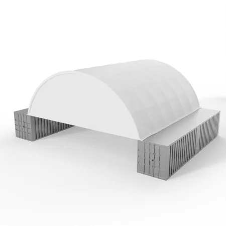 Osłona szczytowa ze stelażem do zadaszenia 12m PVC 750g/m²