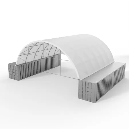 Osłona szczytowa ze stelażem do zadaszenia 12m PVC 750g/m²