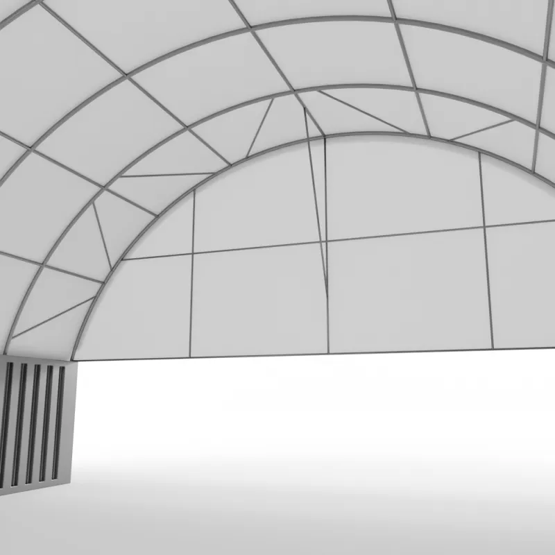 Osłona szczytowa ze stelażem do zadaszenia 12m PVC 750g/m²