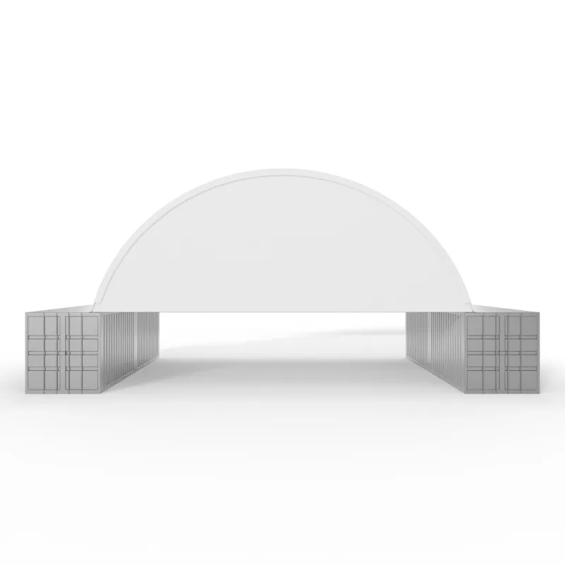 Osłona szczytowa ze stelażem do zadaszenia 12m PVC 750g/m²