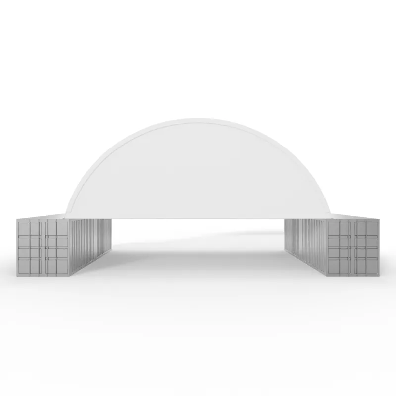 Osłona szczytowa ze stelażem do zadaszenia wzmocnionego 12m PVC 900g/m²