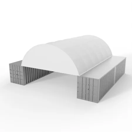 Osłona szczytowa ze stelażem do zadaszenia 8m PVC 900g/m²