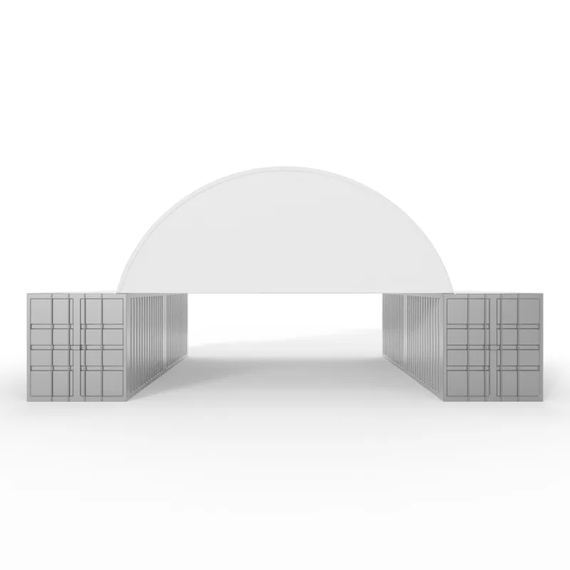 Osłona szczytowa ze stelażem do zadaszenia 8m PVC 900g/m²
