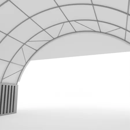 Osłona szczytowa do zadaszenia 12m PVC 750g/m²