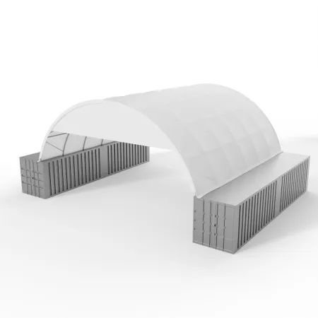 Osłona szczytowa do zadaszenia 12m PVC 900g/m²