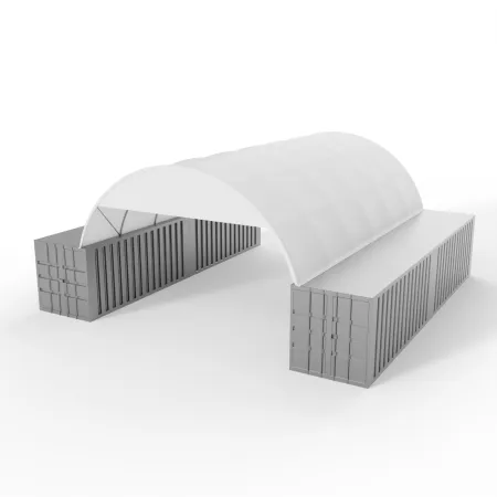 Osłona szczytowa do zadaszenia 8m PVC 900g/m²