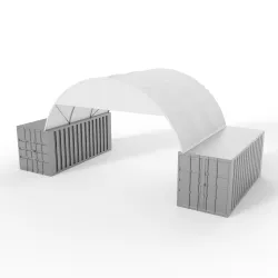 Osłona szczytowa do zadaszenia 6m PVC 900g/m²