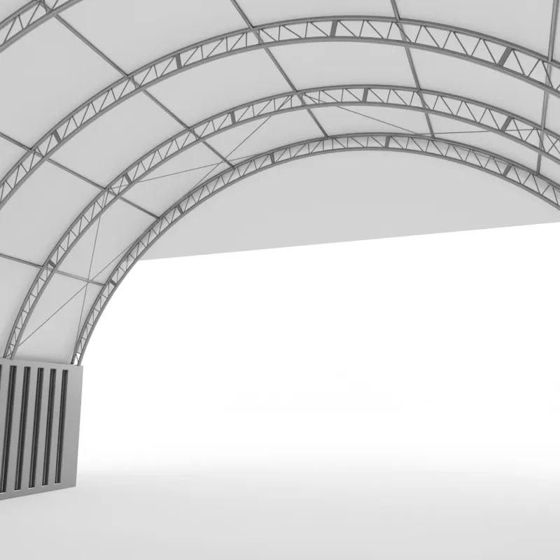 Osłona szczytowa do zadaszenia wzmocnionego 12m PVC 750g/m²