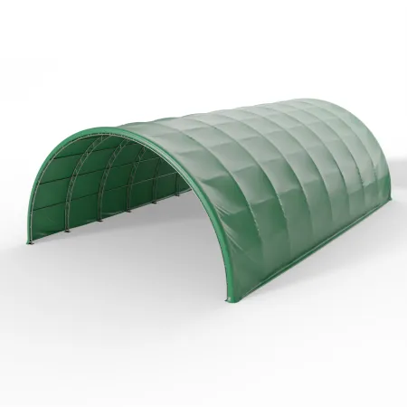 Hala namiotowa tunelowa wzmocniona 15,25x36,6m PVC 900g/m² w wersji zielonej