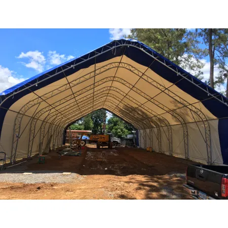 Hala namiotowa z dwuspadowym dachem 12,2x24,4m PVC 750g/m2