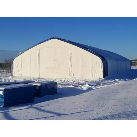 Hala namiotowa z dwuspadowym dachem 15,25x30,5m PVC 750g/m2