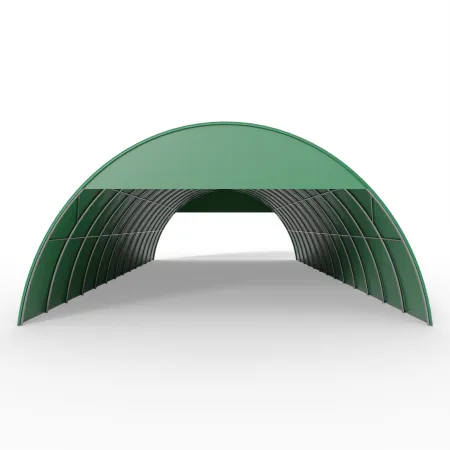 Osłona szczytowa do hali tunelowej 12m w wersji zielonej PVC 750g/m²