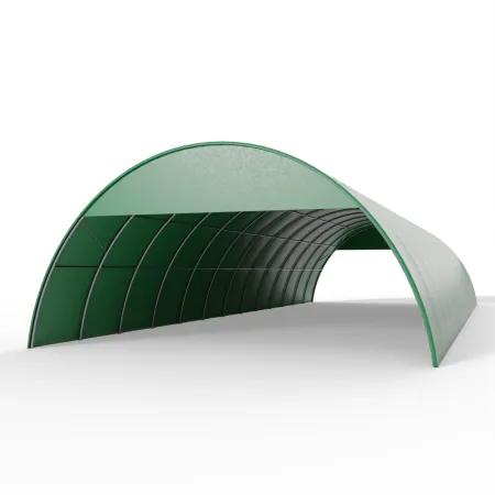 Osłona szczytowa do hali tunelowej 12m w wersji zielonej PVC 900g/m²