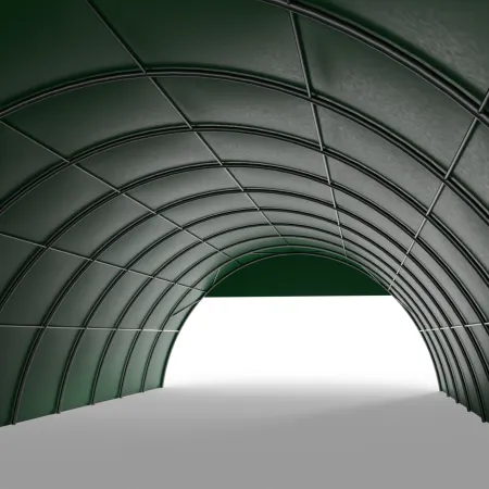Osłona szczytowa do hali tunelowej 12m w wersji zielonej PVC 900g/m²