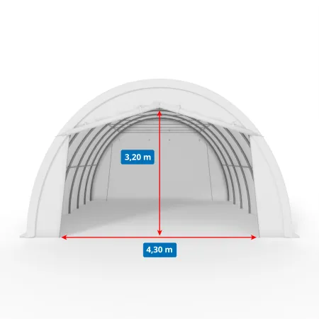 Hala namiotowa łukowa 6,1x12,8m PVC 750g/m²