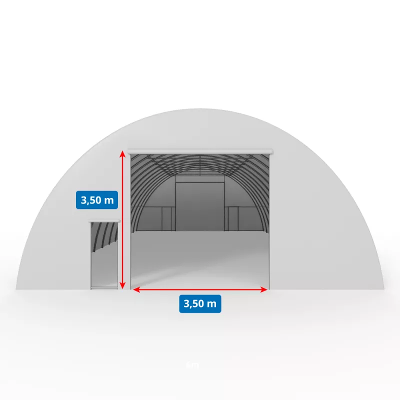 Hala namiotowa łukowa 9,15x12m PVC 750g/m2