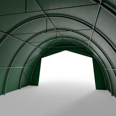 Hala namiotowa łukowa 6,1x18,3m PVC 750g/m² w wersji zielonej