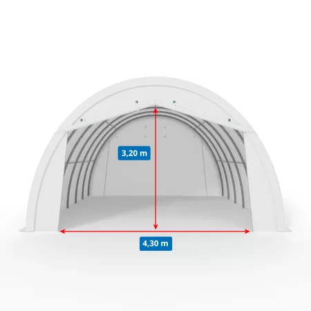 Hala namiotowa łukowa 6,1x9,15m PVC 750g/m2