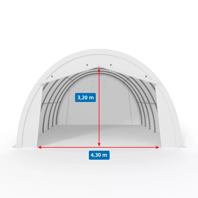 Hala namiotowa łukowa 6,1x12,8m PVC 750g/m2