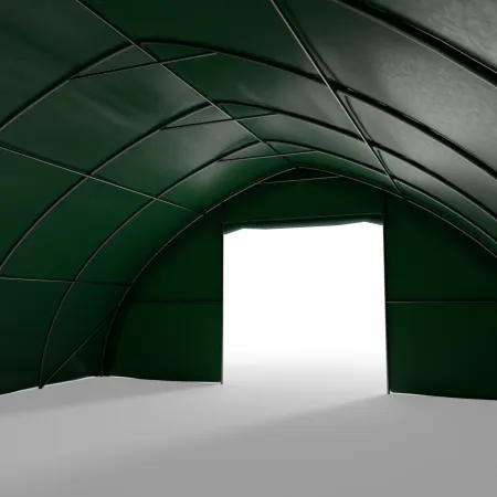 Hala namiotowa łukowa 9,76x20m PVC 750g/m² w wersji zielonej