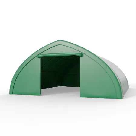 Hala namiotowa łukowa 9,76x26m PVC 900g/m² w wersji zielonej