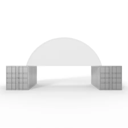 Powiększona osłona szczytowa do zadaszenia 6m PVC 750g/m²