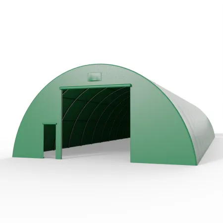 Hala namiotowa łukowa 12,2x18m PVC 900g/m² w wersji zielonej