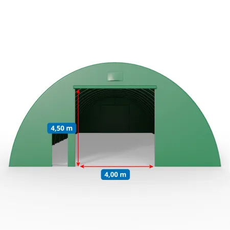 Hala namiotowa łukowa 12,2x30m PVC 900g/m² w wersji zielonej