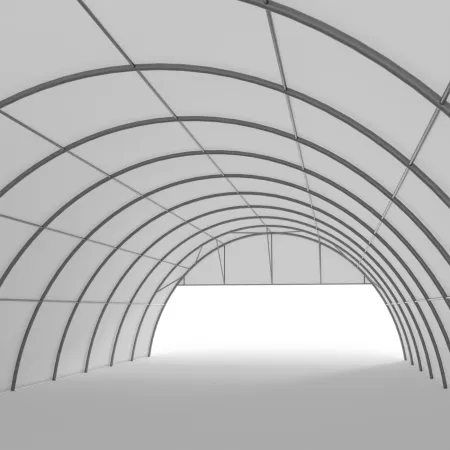 Osłona szczytowa ze stelażem do hali tunelowej 12m PVC 900g/m²