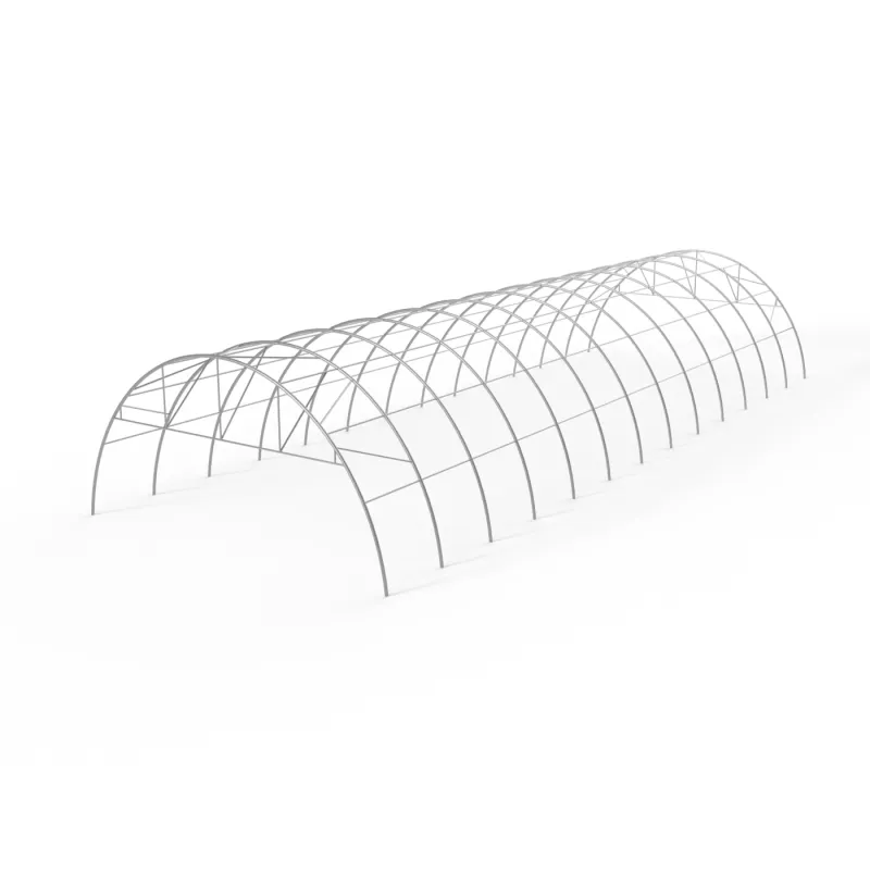 Osłona szczytowa ze stelażem do hali tunelowej 12m PVC 900g/m²