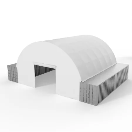 Powiększona ściana frontowa do zadaszenia kontenerowego 12m PVC 900/m2