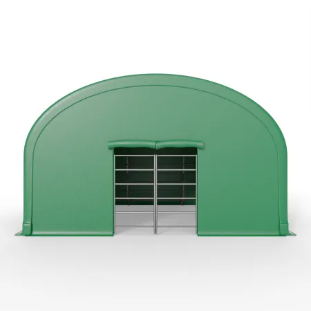 Ściana frontowa do zagrody dla zwierząt 8x8m PVC 750g/m²