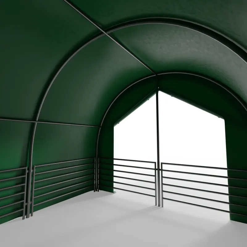 Ściana frontowa do zagrody dla zwierząt 4x4m PVC 750g/m²