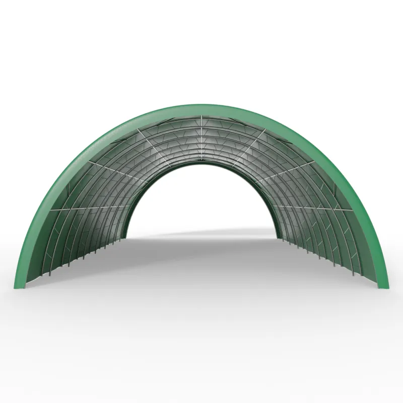 Hala namiotowa tunelowa wzmocniona 12,2x24m PVC 900g/m² w wersji zielonej