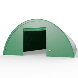 Ściana obustronna do wzmocnionej hali tunelowej 12m PVC 900g/m² w wersji zielonej