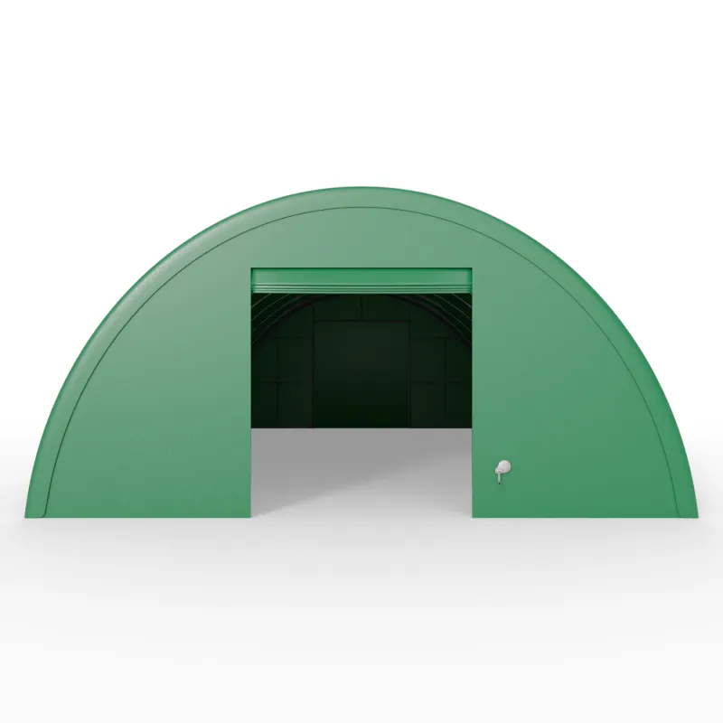 Ściana obustronna do wzmocnionej hali tunelowej 12m PVC 900g/m² w wersji zielonej