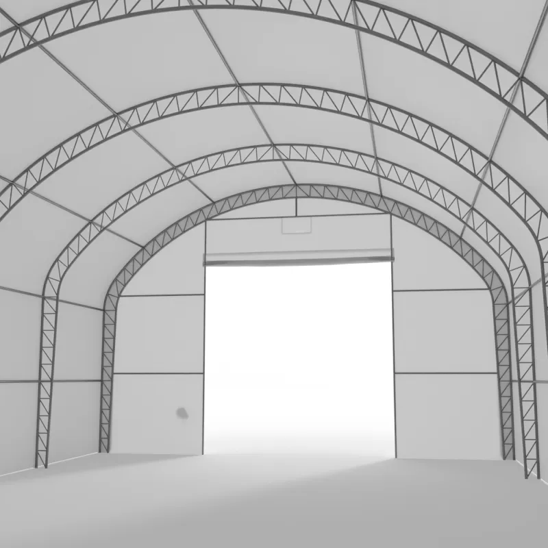 Hala namiotowa łukowa z pionowymi ścianami 12,2x24,4m PVC 900g/m²