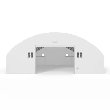 Hala namiotowa łukowa z pionowymi ścianami 15,25x18,3m PVC 900g/m²