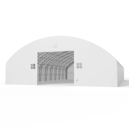 Hala namiotowa łukowa z pionowymi ścianami 18,3x45,75m PVC 750g/m²