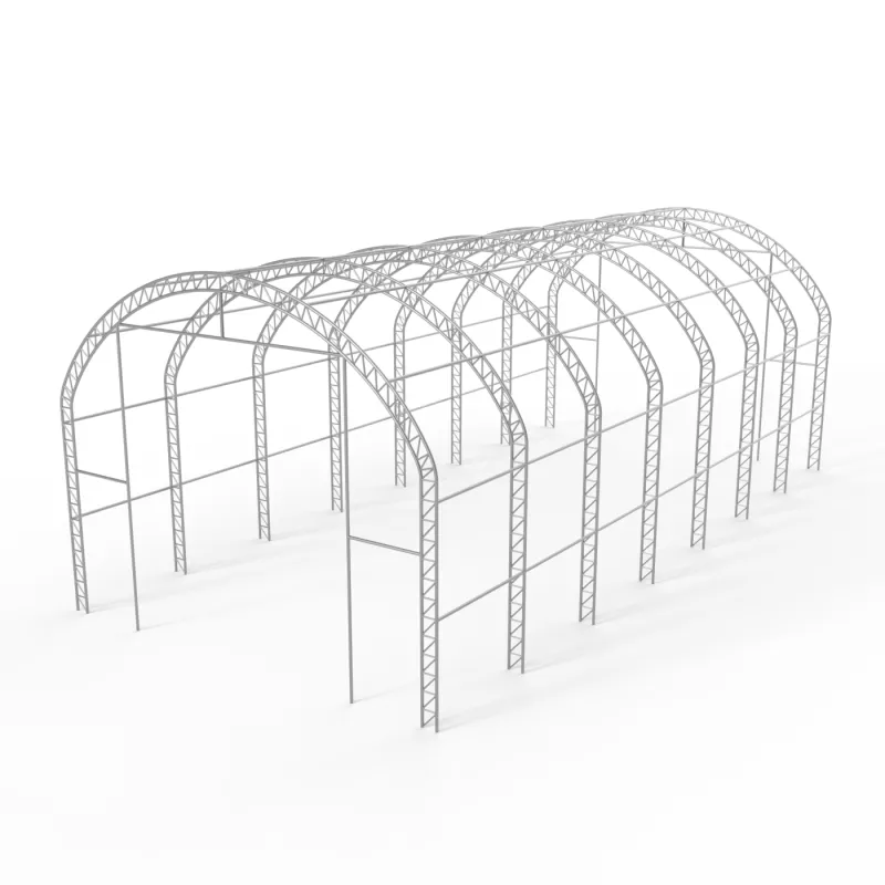 Hala namiotowa łukowa z pionowymi ścianami 6,1x18,3m PVC 750g/m²