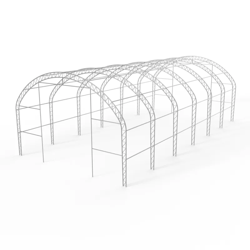 Hala namiotowa łukowa z pionowymi ścianami 9,15x24,4m PVC 900g/m²