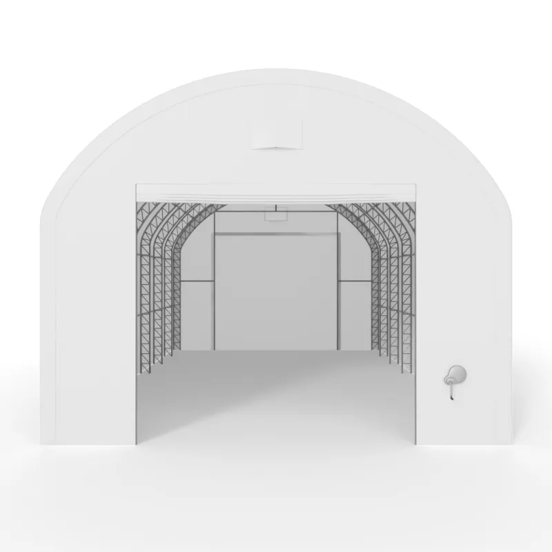 Hala namiotowa łukowa z pionowymi ścianami 6,1x23,79m PVC 900g/m²