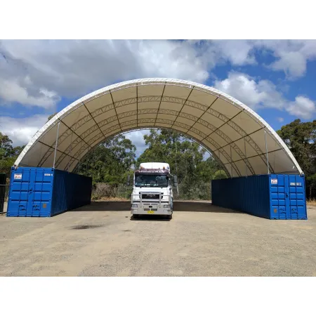 Zadaszenie kontenerowe wzmocnione 12x12m PVC 900g/m2