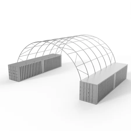 Zadaszenie kontenerowe 12x12m PVC 900g/m2