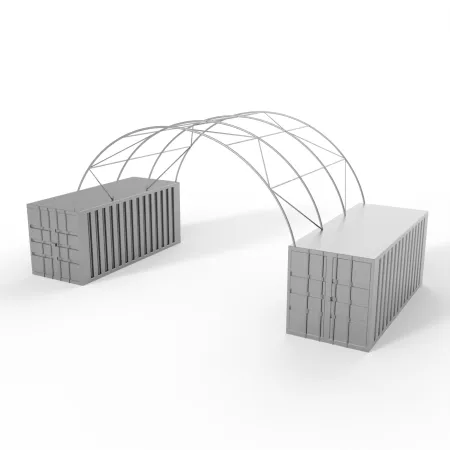 Zadaszenie kontenerowe 8x6m PVC 900g/m2